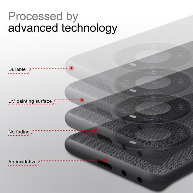 كفر موبايل Nillkin Cover Compatible with Huawei Mate 40 Pro Case Super Frosted Shield Hard Phone Cover [ Slim Fit ] - Black - SW1hZ2U6MTIyMjU4
