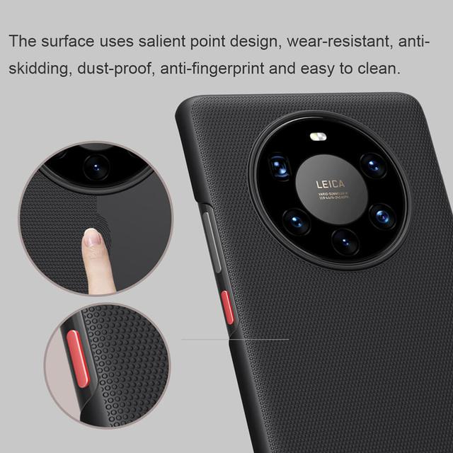 Nillkin Cover Compatible with Huawei Mate 40 Pro+ Case Super Frosted Shield Hard Phone Cover [ Slim Fit ] [ Designed Case for Huawei Mate 40 Pro+ ] - Black - Black - SW1hZ2U6MTIyNjY1