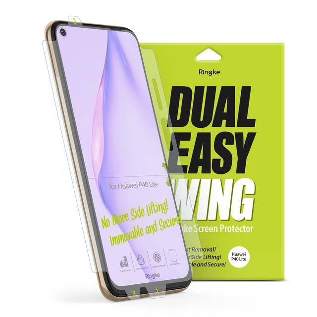 لاصاقة حماية الشاشة Dual easy wing - Ringke لهاتفي Huawei P40 Lite / Nova 7i - SW1hZ2U6MTI3OTY3