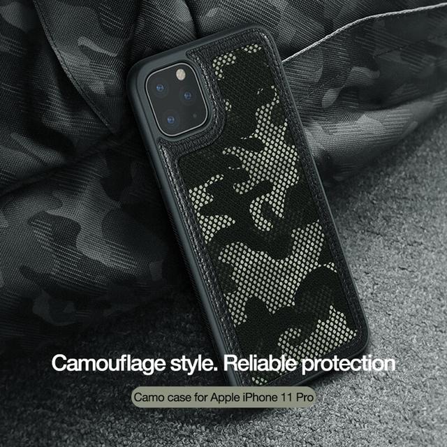 Nillkin Apple iPhone 11 Pro Case Mobile Cover Camo series TPU Phone Case - Black - Camo - SW1hZ2U6MTIyNDQy
