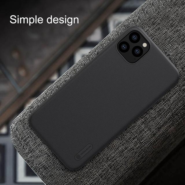 كفر موبايل Nillkin iPhone 11 Pro Mobile Cover Super Frosted Hard Phone Case with Stand - Black - SW1hZ2U6MTIyMTYy