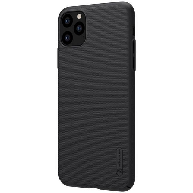 Nillkin iPhone 11 Pro Mobile Cover Super Frosted Hard Phone Case with Stand - Black - Black - SW1hZ2U6MTIyMTY4