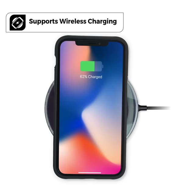 O Ozone Bumper Case For iPhone 11 Pro Max Transparent Cover, Xtreme Series [ Support Wireless Charging ] Slim TPU Case [ Raised Bezel Protection ][ Designed for iPhone 11 Pro Max Case ] - Black - Black