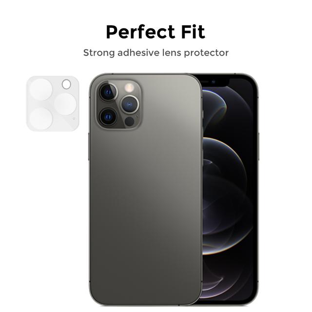 O Ozone Glass Lens Protector Compaitble For Apple iPhone 12 Pro Lens Guard HD Slim Full Coverage Protective Film Lens Cover [ Perfect Fit iPhone 12 Pro Lens Protector ] [Pack Of 2] - Clear - Clear - SW1hZ2U6MTIzNTAx
