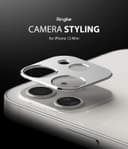Ringke Camera Styling Compatible with Apple iPhone 12 Camera Lens Protector Aluminum Frame Tough Styling Bezel [ Designed Lens Protector for iPhone 12 ] - Silver - Silver