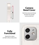 Ringke Camera Styling Compatible with Apple iPhone 12 Camera Lens Protector Aluminum Frame Tough Styling Bezel [ Designed Lens Protector for iPhone 12 ] - Silver - Silver