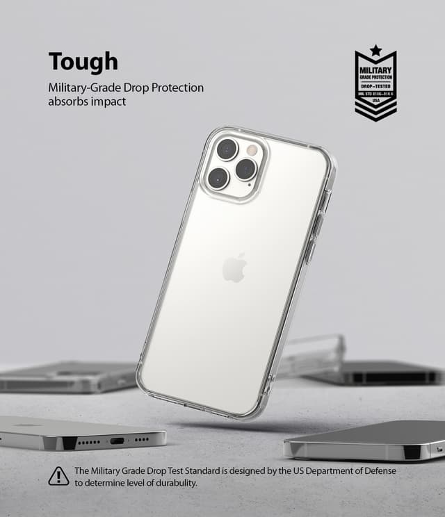 Ringke Fusion Cover for iPhone 12 Pro Max Case (6.7 Inch) Shock Proof Matte Finish Tough Impact Alleviation Technology Raised Bezel [ Designed Case For iPhone 12 Pro Max ] - Clear - Clear