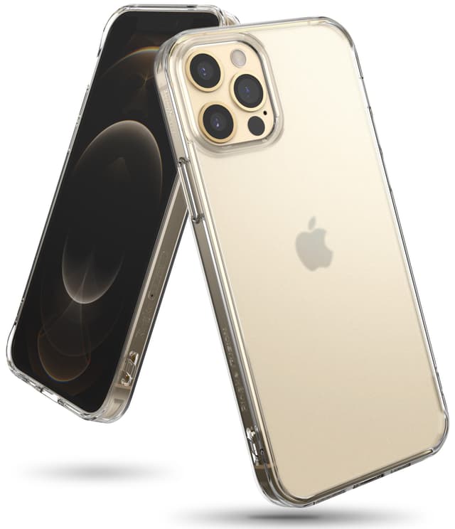 Ringke Fusion Compatible with Apple iPhone 12 Pro Max Case Shock Absorption Matte Finish Tough Impact Alleviation Technology Raised Bezel Cover [ Designed Case For iPhone 12 Pro Max ] - Clear - Clear