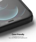 لاصقة حماية الشاشة Ringke Glass Screen Protector Apple iPhone 12 Pro Max (6.7 Inch) - Black - SW1hZ2U6MTI5MzM2