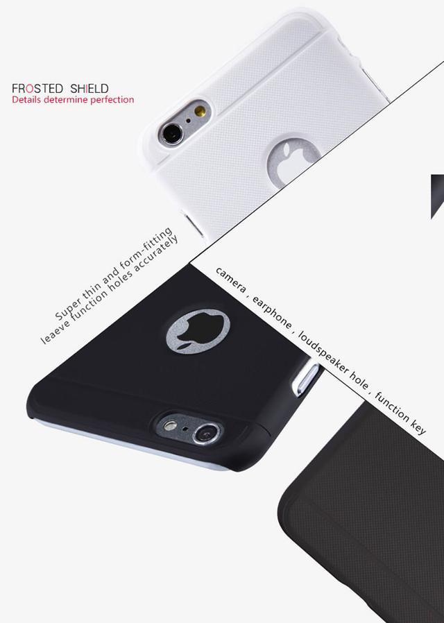 كفر موبايل Nillkin Cover Compatible with iPhone 6s Plus / iPhone 6 Plus Case Super Frosted Shield Hard Phone Cover [ Slim Fit ]- Black - SW1hZ2U6MTIyODUy