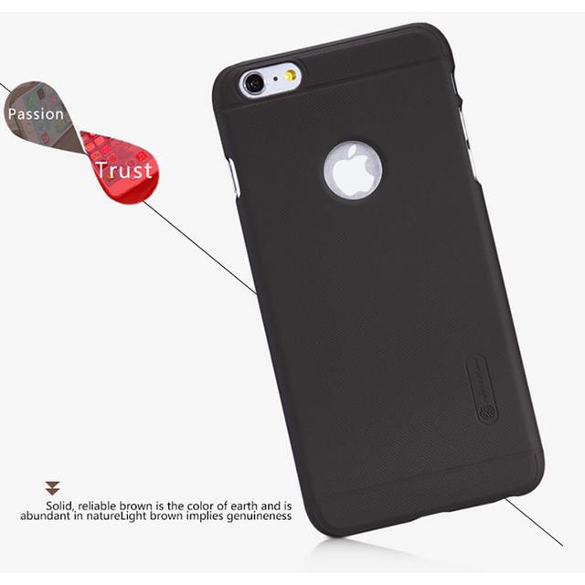 كفر موبايل Nillkin Cover Compatible with iPhone 6s Plus / iPhone 6 Plus Case Super Frosted Shield Hard Phone Cover [ Slim Fit ]- Black - SW1hZ2U6MTIyODYw