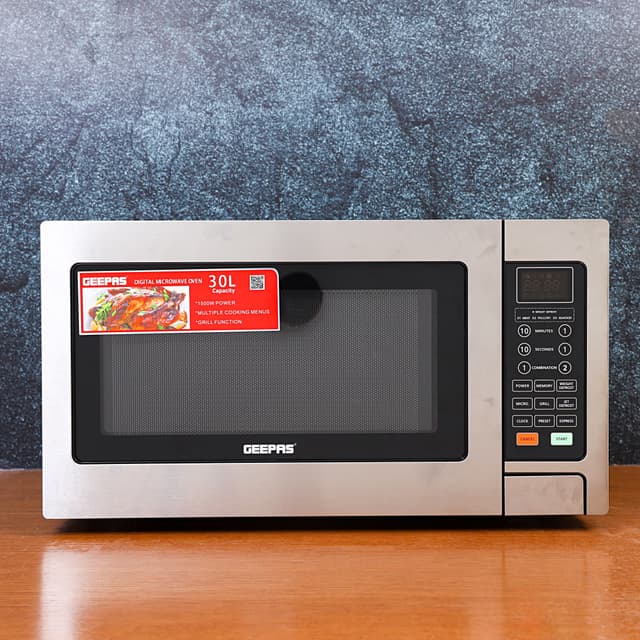 ميكروويف 30 لتر 1500 واط جيباس Geepas 30L 1500W Digital Microwave Oven - 126105