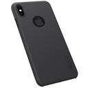 Nillkin iPhone XS Max Case (Logo Cut available) Super Frosted Hard Phone Cover Designed for iPhone XS Max with Stand - Black - Black - SW1hZ2U6MTIyMTEx