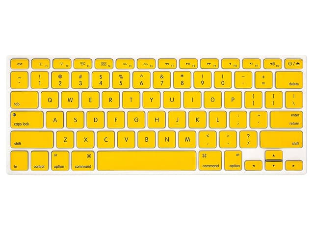 O Ozone Macbook Keyboard Skin for MacBook Air 11 Inch Keyboard Cover 2015 2014 2013 2012 2011 Compatible with A1370 A1465 US English Layout Yellow - Yellow