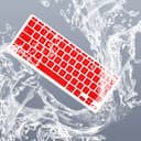 O Ozone Macbook Keyboard Skin for MacBook Air 11 Inch Keyboard Cover 2015 2014 2013 2012 2011 Compatible with A1370 A1465 UK English Layout Red - Red