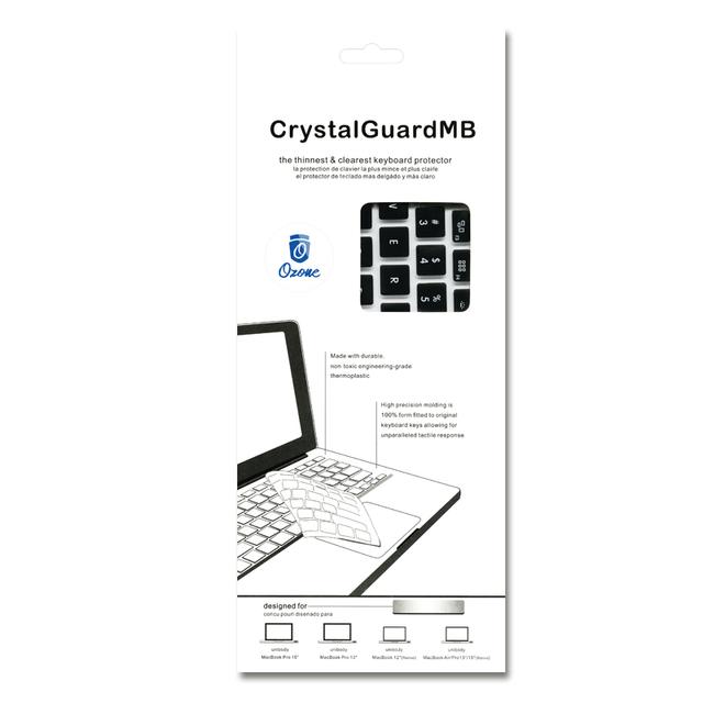 O Ozone Macbook Keyboard Skin for MacBook Pro 12 Inch for MacBook Retina 12 inch Keyboard Cover 2017 2016 2015 Compatible with A1534 A1708 US English Layout Black - Black - SW1hZ2U6MTIzMjQx
