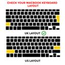 O Ozone Macbook Keyboard Skin for MacBook Pro 12 Inch for MacBook Retina 12 inch Keyboard Cover 2017 2016 2015 Compatible with A1534 A1708 UK English Arabic Layout White - White - SW1hZ2U6MTIzMzYx