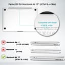 O Ozone Transparent Hard Case for Macbook Air 13 Inch Cover ( 2017 / 2015 / 2014 / 2013 / 2012 / 2011 ) Compatible with A1369 A1466 Light Blue - Light Blue