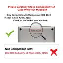 O Ozone Macbook Hard Case for Macbook Air M1 13 Inch Case MacBook Air Retina Cover ( M1 2020 / Macbook Air 2020 / 2019 / 2018 ) Compatible with A1932, A2179, A2337 Multicolor - Multicolor - SW1hZ2U6MTI1MzAy