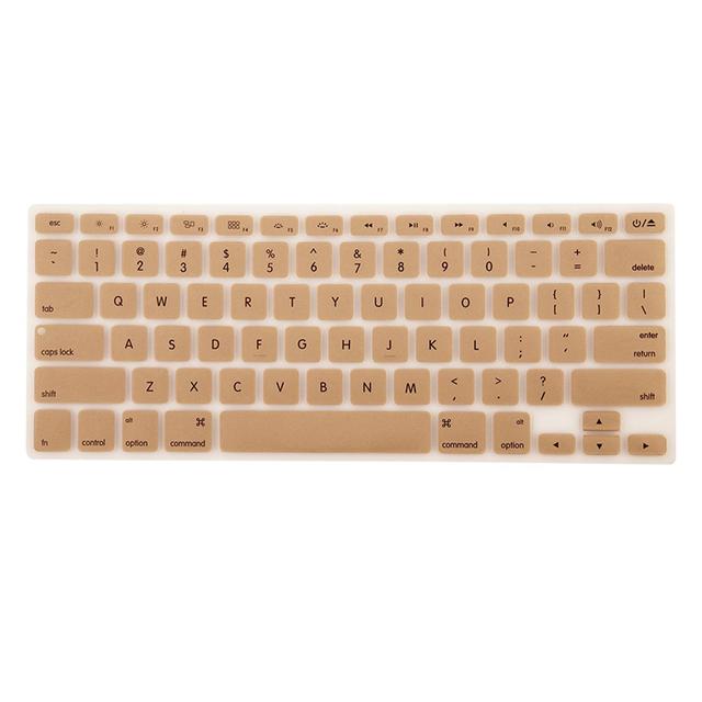 O Ozone Macbook Keyboard Skin for MacBook Air 13 Inch for MacBook Pro 15 inch Keyboard Cover 2017 2015 2014 2013 2011 Compatible with A1369 A1398 A1425 A1466 A1502 US English Layout Gold - Gold - SW1hZ2U6MTI1MjY1