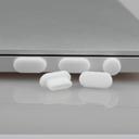 O Ozone 5-Pieces Anti-Dust Plug Kit Compatible for MacBook Pro 13" 15" for Macbook Air 13" [ A2237, A2179, A1932, A2338, A2289, A2159, A1989, A1706, A1708, A1990, A1707, A2141 ] - White - White
