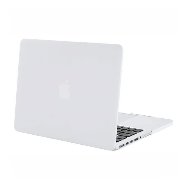 O Ozone Frost Matte Rubberized Hard Case for Macbook Pro 13 Inch Cover Retina ( 2015 / 2014 / 2013 ) Compatible with A1425 A1502 Pearl White - Pearl White