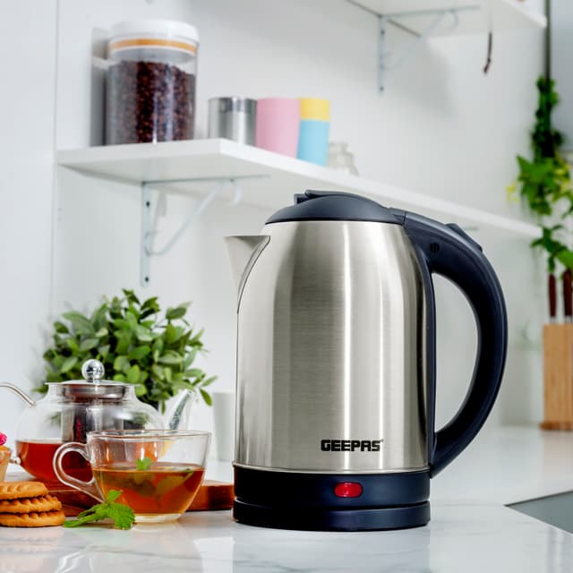 Geepas Electric Kettle - 1.8 L - Stainless Steel - 1500 W - 121859