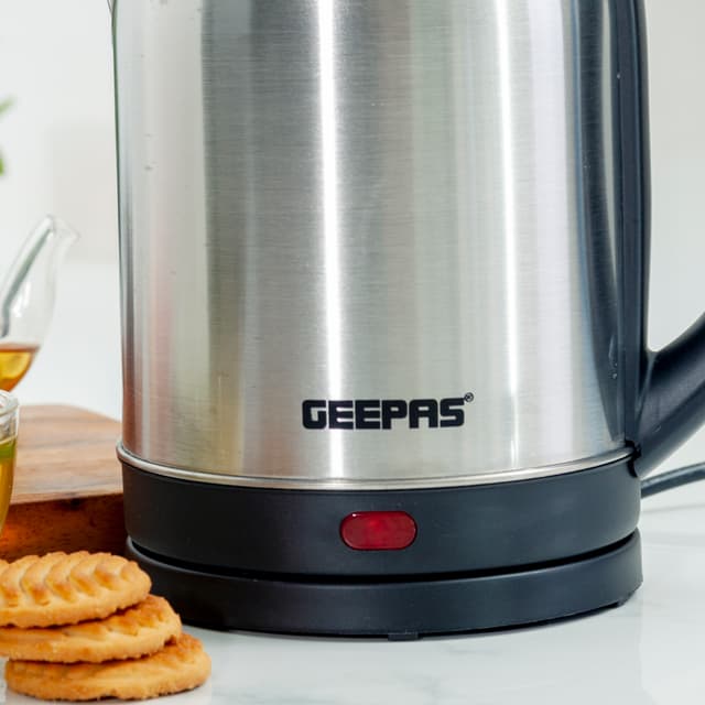 Geepas Electric Kettle - 1.8 L - Stainless Steel - 1500 W