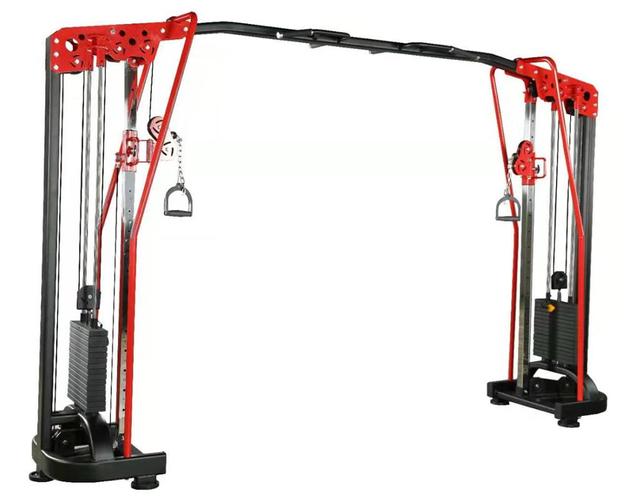 جهاز كيبل رياضي للتمارين المتعددة أسود وأحمر مارشال فتنس Marshal Fitness Black and Red Marshal Cable Crossover Mf Gym