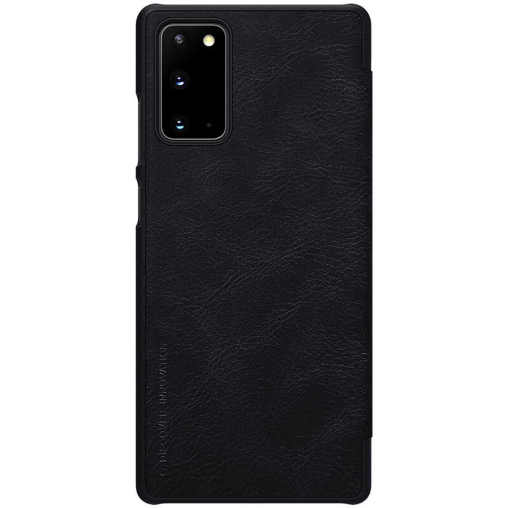 Nillkin Samsung Galaxy Note 20 Case, Qin Leather Series [With Card Holder] Stylish Cover Durable Slim PU Leather Flip Wallet Case For Galaxy Note 20 - Black - Black