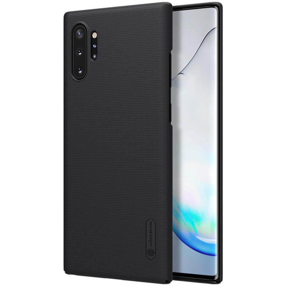 Nillkin Cover Compatible with Samsumg Galaxy Note 10+ / Note 10+ 5G Case Super Frosted Shield Hard Phone Cover [ Slim Fit ] [ Designed Case for Galaxy Note 10+ / Note 10+ 5G ] - Black - Black