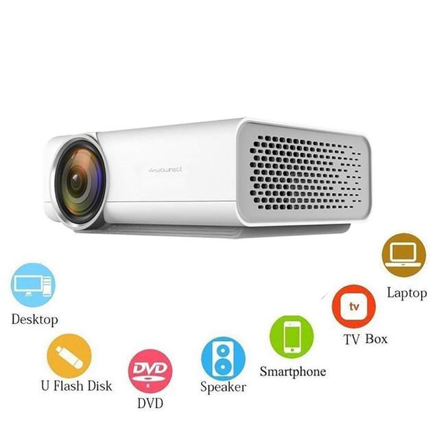 بروجكتور Wownect YG520 Mini LED Home Theater Projector - White - SW1hZ2U6MTMzNDQz