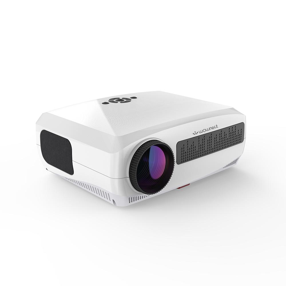 Wownect Z4 Native 1080p Full HD LED Android Projector [2GB RAM 16GB ROM] [250 ANSI / 5500Lumens] WiFi Video Projector 4K with Size Size 60-200inches [ Support Eshare, Airplay, MiraCast ] - White