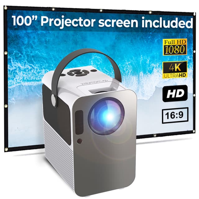 بروجكتر مع شاشة عرض Wownect Smart LED Android Projector 4K