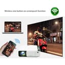 بروجكتر صغير منزلي 100 لومن 40-140 إنش أتش دي واي فاي أبيض وونكت Wownect T5 Home Mini Projector