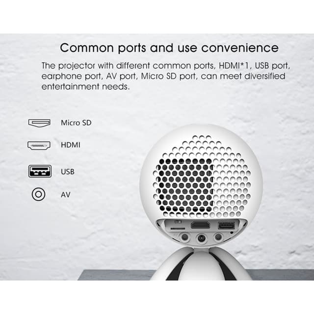 بروجكتر صغير 800 شمعة Wownect Mini Projector LED