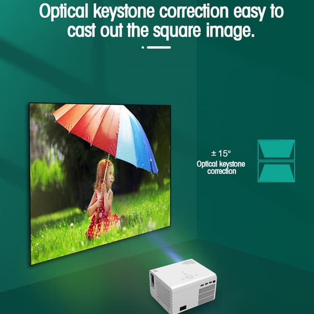 بروجكتر منزلي أندرويد وونكت 4500 لومن 200 بوصة Wownect Home Smart Android LED Projector 1080P