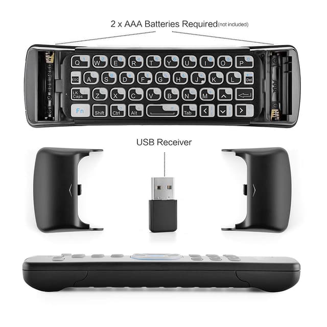 ماوس وكيبورد التحكم عن بعد Air Mouse Wireless Remote Control with QWERTY Mini Keyboard -  MINIX