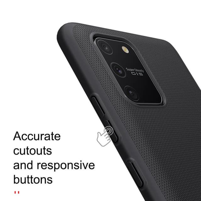 كفر موبايل Nillkin Cover Compatible with Samsung Galaxy S10 Lite Case Super Frosted Shield Hard Phone Cover with Stand [ Slim Fit ] Black