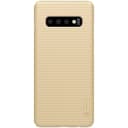 كفر موبايل Nillkin Samsung Galaxy S10 Plus Mobile Cover Super Frosted Hard Phone Case with Stand - Gold