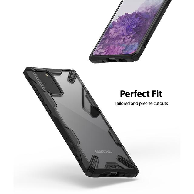 Ringke Case for Galaxy S20 Plus / S20+ Hard Back Cover Fusion-X Ergonomic Transparent Shock Absorption TPU Bumper ( Compatible with Samsung Galaxy S20 Plus / S20+ (5G) ) - Black - Black - SW1hZ2U6MTI5Nzk5
