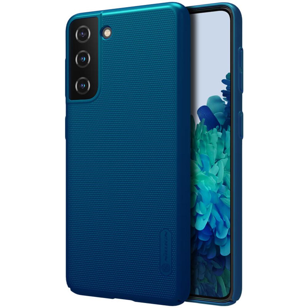 كفر موبايل Nillkin Cover Compatible with Samsung Galaxy S21 Case Super Frosted Shield Hard Phone Cover [ Slim Fit ]  - Blue