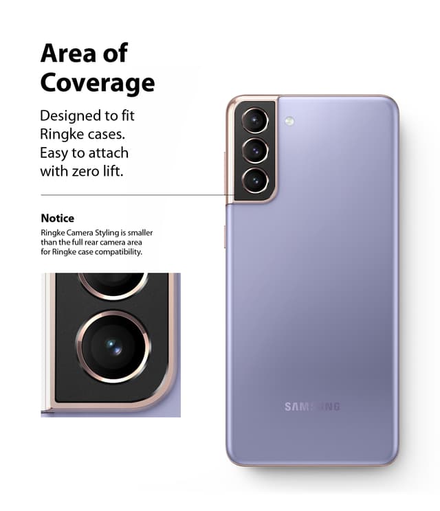 حامي عدسة الكاميرة Ringke Camera Lens Protector Samsung Galaxy S21- Black