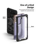 Ringke Compatible with Samsung Galaxy S21 Cover Hard Fusion-X Ergonomic Transparent Shock Absorption TPU Bumper [ Designed Case for Galaxy S21 ] - Black - Black - SW1hZ2U6MTI3NTcx