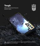 Ringke Compatible with Samsung Galaxy S21 Cover Hard Fusion-X Ergonomic Transparent Shock Absorption TPU Bumper [ Designed Case for Galaxy S21 ] - Black - Black - SW1hZ2U6MTI3NTcz