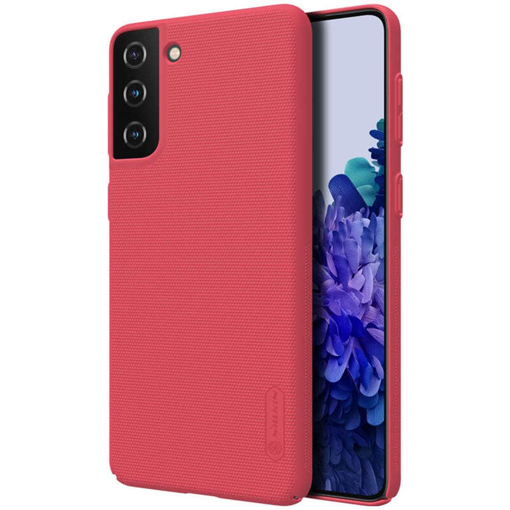 كفر موبايل Nillkin Cover Compatible with Samsung Galaxy S21 Plus Case Super Frosted Shield Hard Phone Cover [ Slim Fit ]  - Red