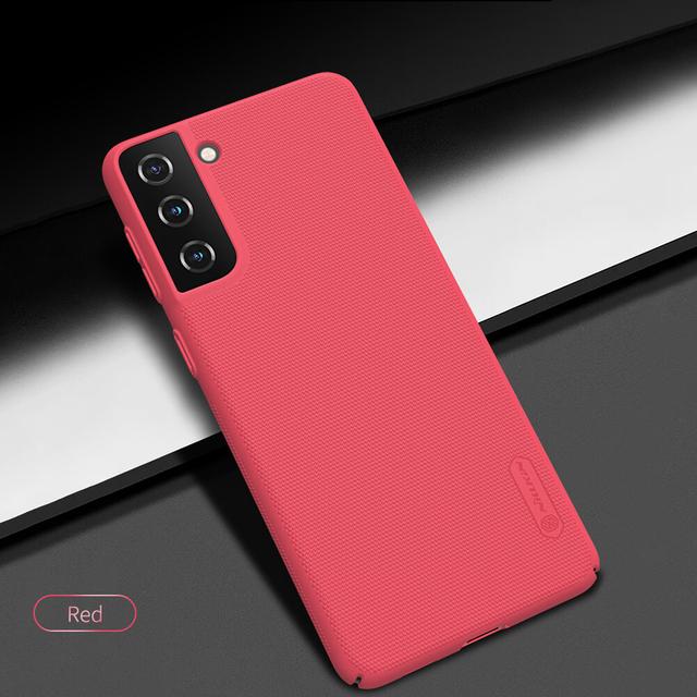 كفر موبايل Nillkin Cover Compatible with Samsung Galaxy S21 Plus Case Super Frosted Shield Hard Phone Cover [ Slim Fit ]  - Red - SW1hZ2U6MTIxOTY3