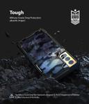 Ringke Compatible with Samsung Galaxy S21 Plus Cover Hard Fusion-X Ergonomic Transparent Shock Absorption TPU Bumper [ Designed Case for Galaxy S21 Plus ] - Camo Black - Camo Black - SW1hZ2U6MTMyOTI5