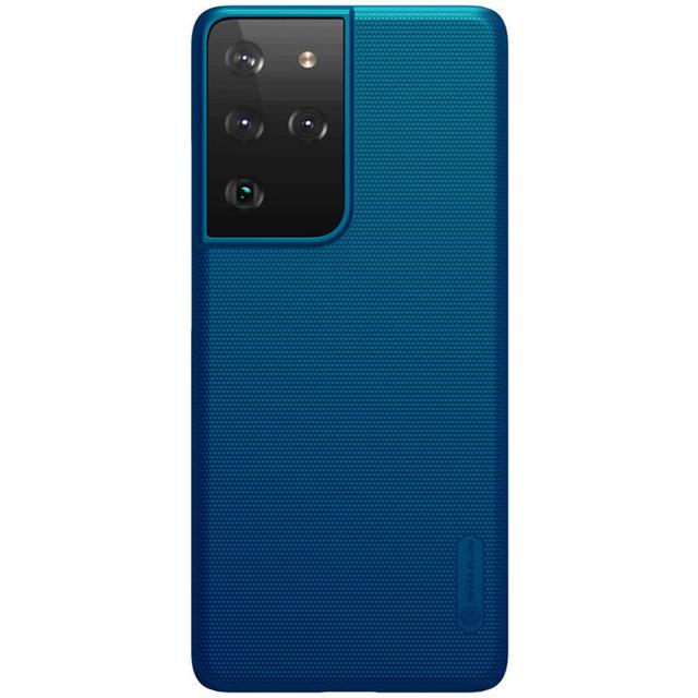 كفر موبايل Nillkin Cover Compatible with Samsung Galaxy S21 Ultra Case Super Frosted Shield Hard Phone Cover [ Slim Fit ]  - Blue - SW1hZ2U6MTIxODUx