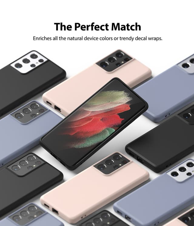 Ringke Cover for Galaxy S21 Ultra Case Air-S Series Thin Flexible Shockproof Slim TPU Lightweight Cover [ Anti-Slip ][ Designed Case for Samsung Galaxy S21 Ultra ]- Lavender Grey - Lavender Grey